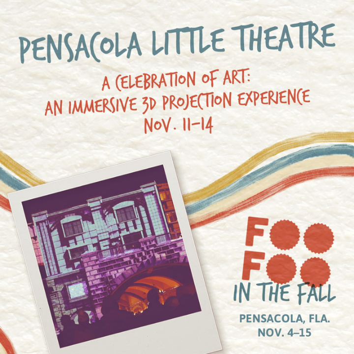 Pensacola Little Theatre presents a larger than life 3D projection celebration of art
